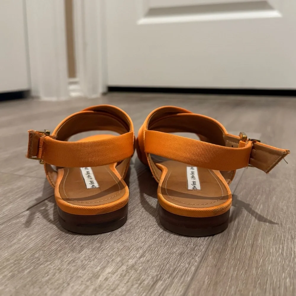 & Other Stories Criss Cross Slingback Open Toe Flat Sandals - Picture 6 of 9